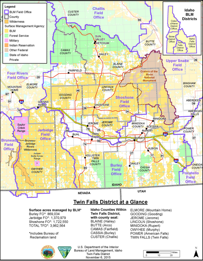 Twin Falls District Map